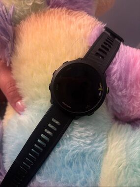 garmin Black GPS Fitness Smartwatch with Textured Silicone Band